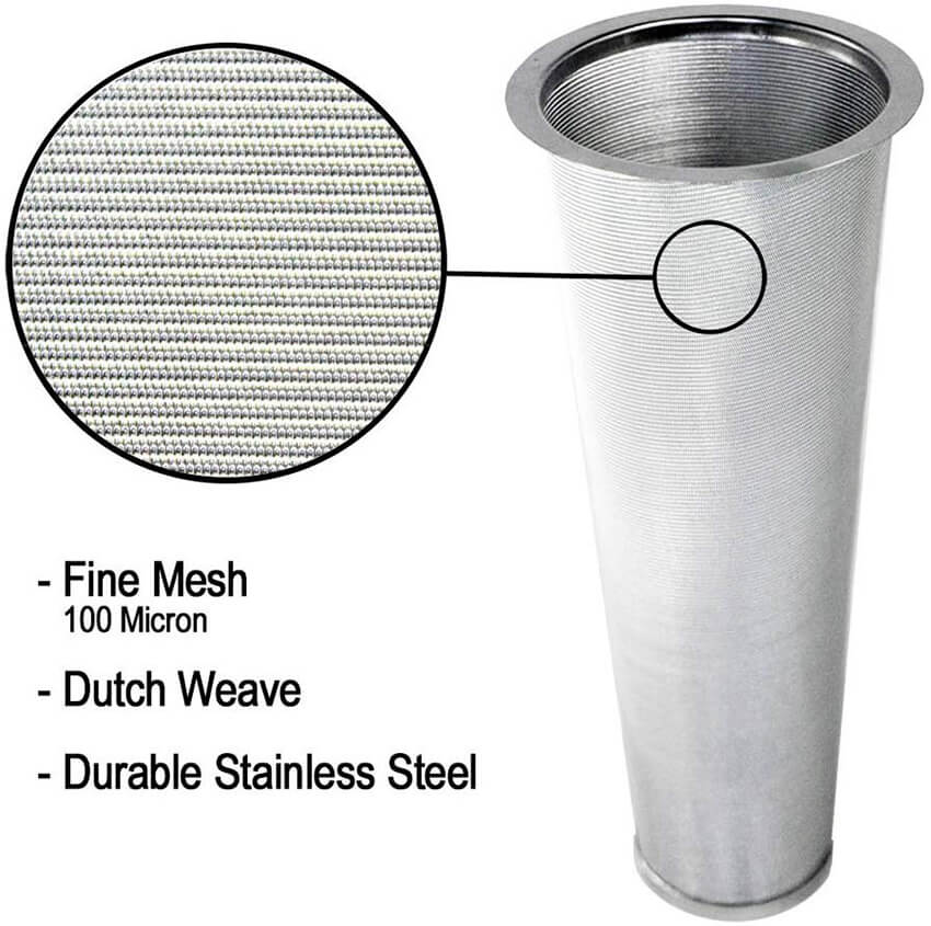 Stainless Steel Cold Brew Coffee Filter - Hightop Filter and Strainer